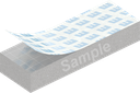 Cell sponge rubber 40 x 80 mm, EPDM black stretch eliminating and self-adhesive