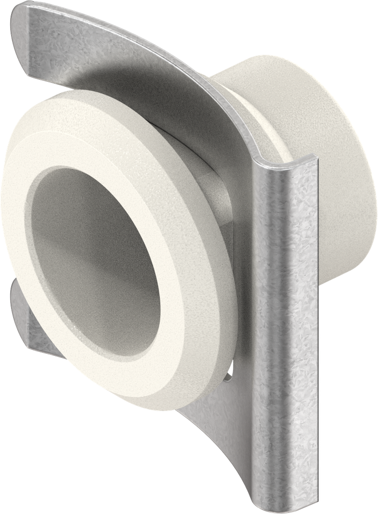 Housing for spring fixing, Polyamide GF pure white
