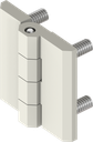 180° Hinge, Zinc die off-white powder-coated