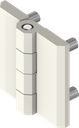 180° Hinge, Zinc die off-white powder-coated
