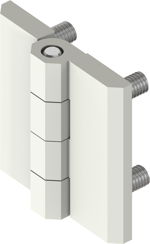 180° Hinge, Zinc die agate grey powder-coated