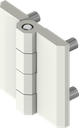 180° Hinge, Zinc die agate grey powder-coated