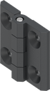 180° Hinge, Stainless steel AISI 316 graphite black powder-coated