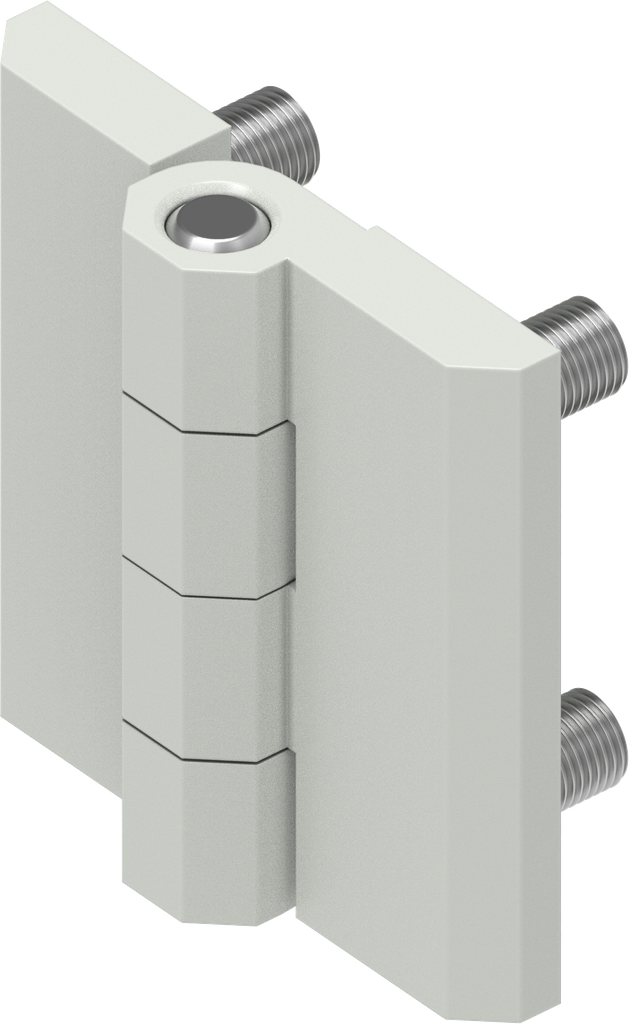 180° Hinge, Zinc die papyrus white powder-coated
