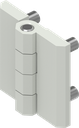180° Hinge, Zinc die papyrus white powder-coated