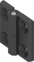 180° Hinge, Zinc die black powder-coated for outdoor use
