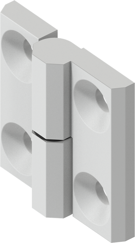 180° Scharnier Ausführung links, GD-Zn weißaluminium gepulvert