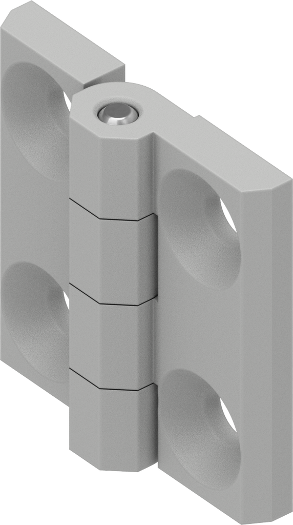 180° Hinge, Zinc die white aluminium powder-coated