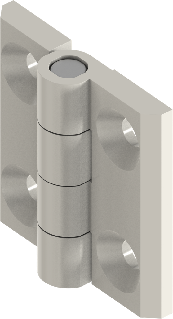 180° Torque hinge 2 Nm, Zinc die pure white powder-coated smooth