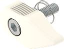 Bridge clamp with spring and screw, Polyamide GF pure white