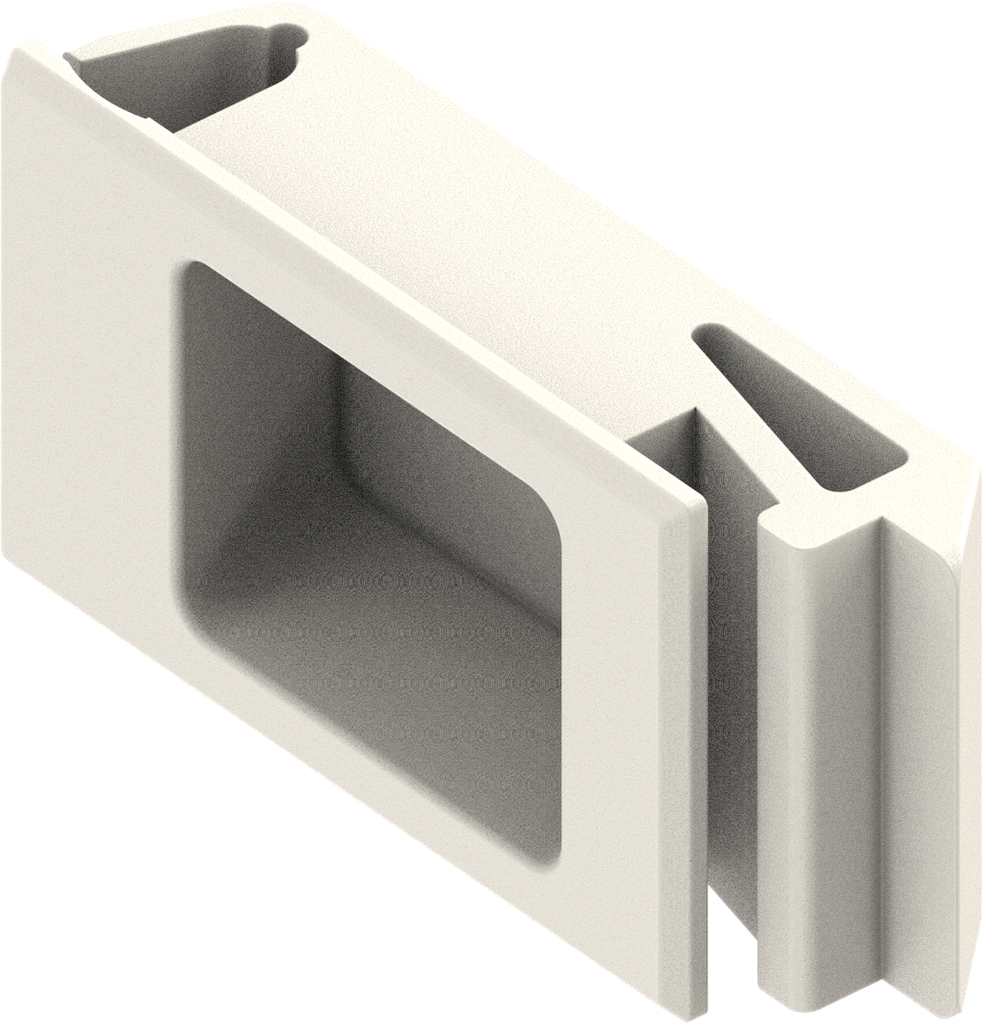 Snap lock, clip-in, Polyamide GF pure white