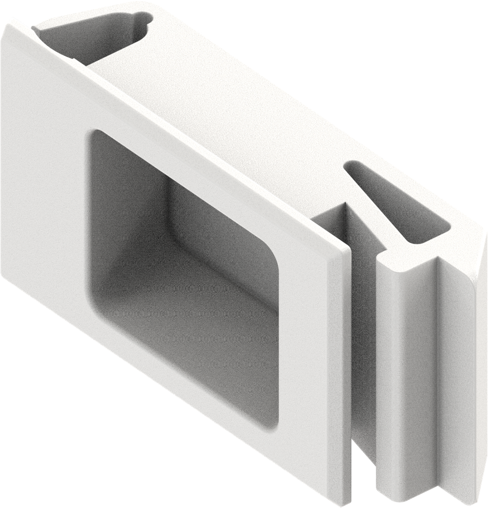 Snap lock, clip-in, Polyamide GF signal white