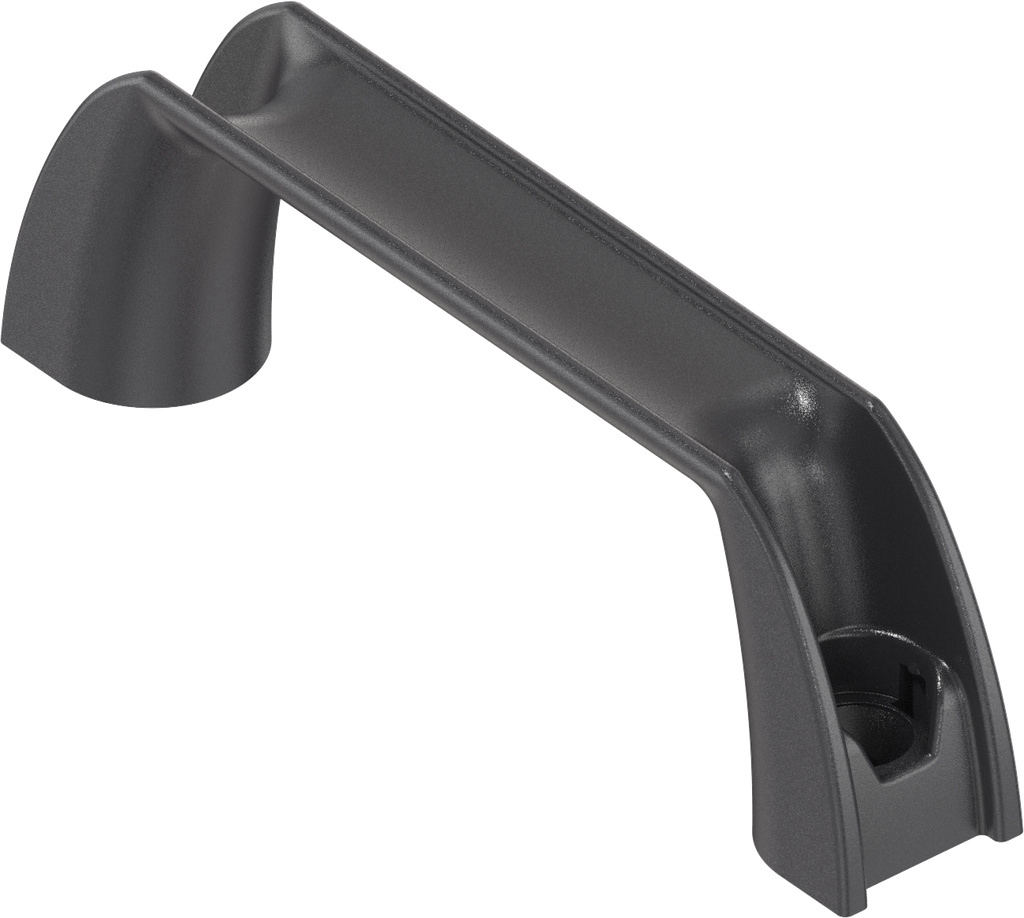 Bow-type handle with countersunk, Antimicrobial polyamide GF black