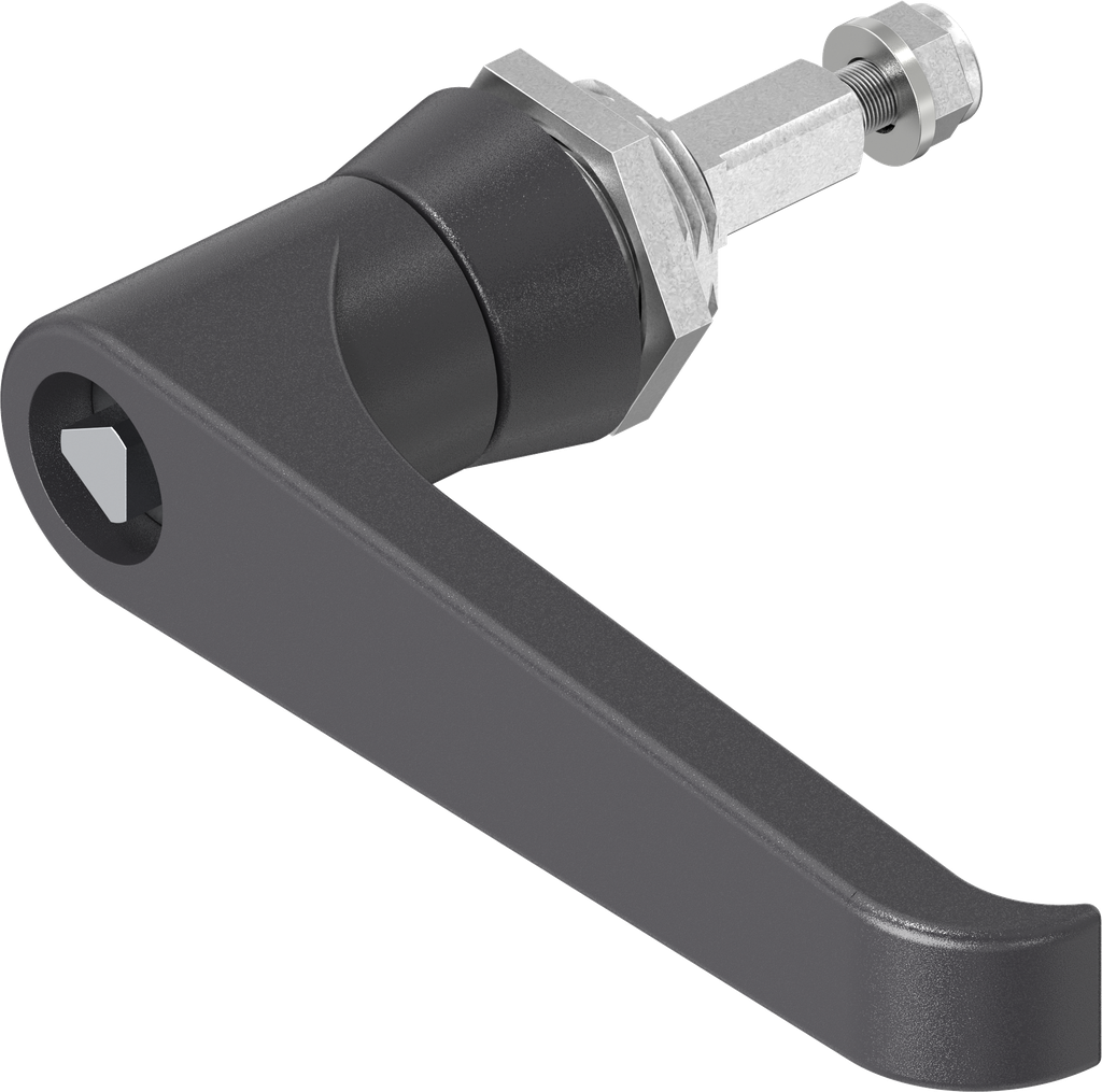 L-handle triangular 8, Zinc die black powder-coated