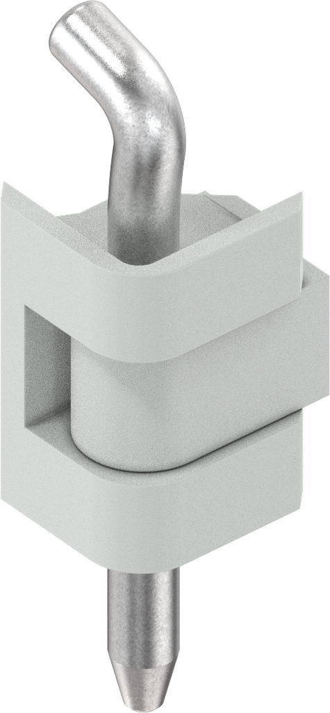 180° Hinge, Zinc die light grey powder-coated