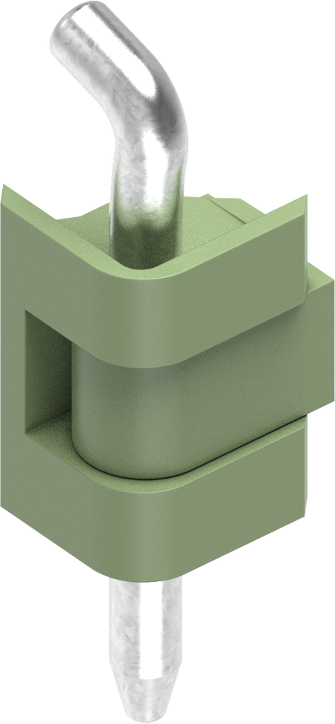 180° Hinge, Zinc die reseda green powder-coated