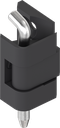 180° Hinge with steel splint, Zinc die black powder-coated