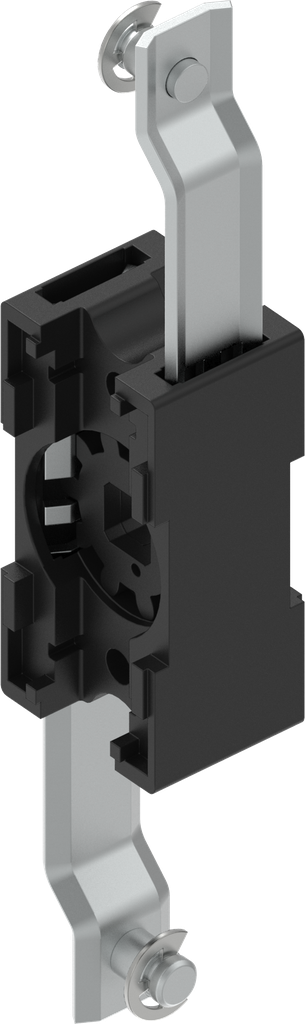 Rod control for flat rods or round rods, Polyamide black and aluminium