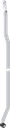 Flat rod L = 601 - 700 mm, left version, Steel zinc-plated