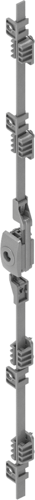 Locking set with 4 locking points, Polyamide GF silver grey metallic