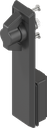 Escutcheon with wing knob, non-keyed, Polyamide black and zinc die black powder-coated