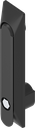 Swinghandle 1150 with universal dish with insert hexagon male SW 11, Polyamide and zinc die black powder-coated
