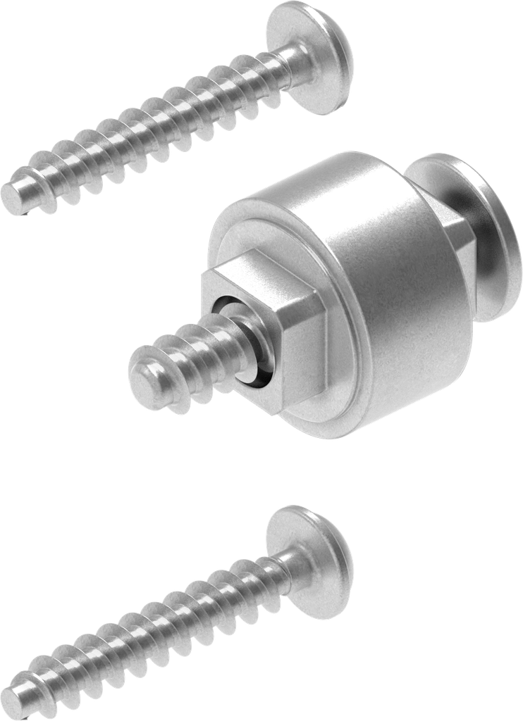 Fixing material for rod control and adapter for cam, Zinc die and steel zinc-plated