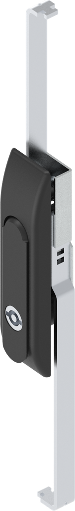 Swinghandle with rods with insert double bit 5, Polyamide and zinc die black powder-coated