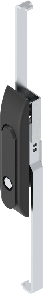 Swinghandle with rods with insert hexagon male SW 11, Zinc die black powder-coated