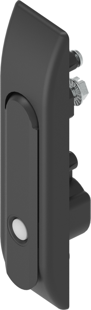 Swinghandle for rod control with push button, Zinc die black powder-coated
