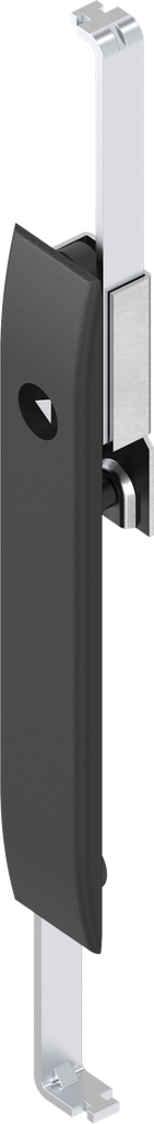 Schlüsselschild mit Schlossstangen mit Betätigung Dreikant 6,5 CNOMO, Polyamid GF schwarz