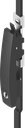 Lifthandle locking system complete with 4 locking points, keyed different, Polyamide GF black