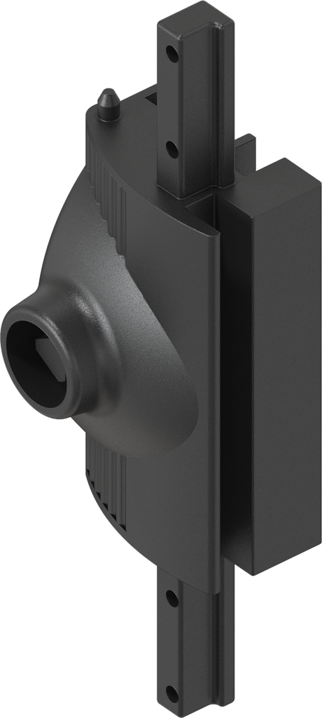 Latch for aluminium window with insert triangular 8, Zinc die black powder-coated