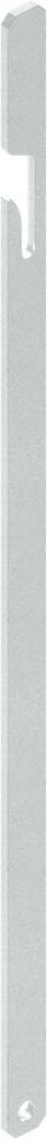 Flat rod 14 x 3 with notch for small bending area top, Steel zinc-plated