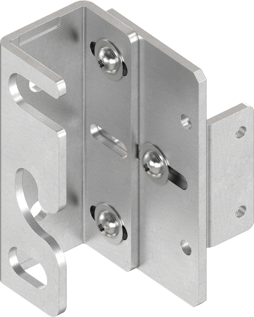 Strike plate, right version, Steel zinc-plated