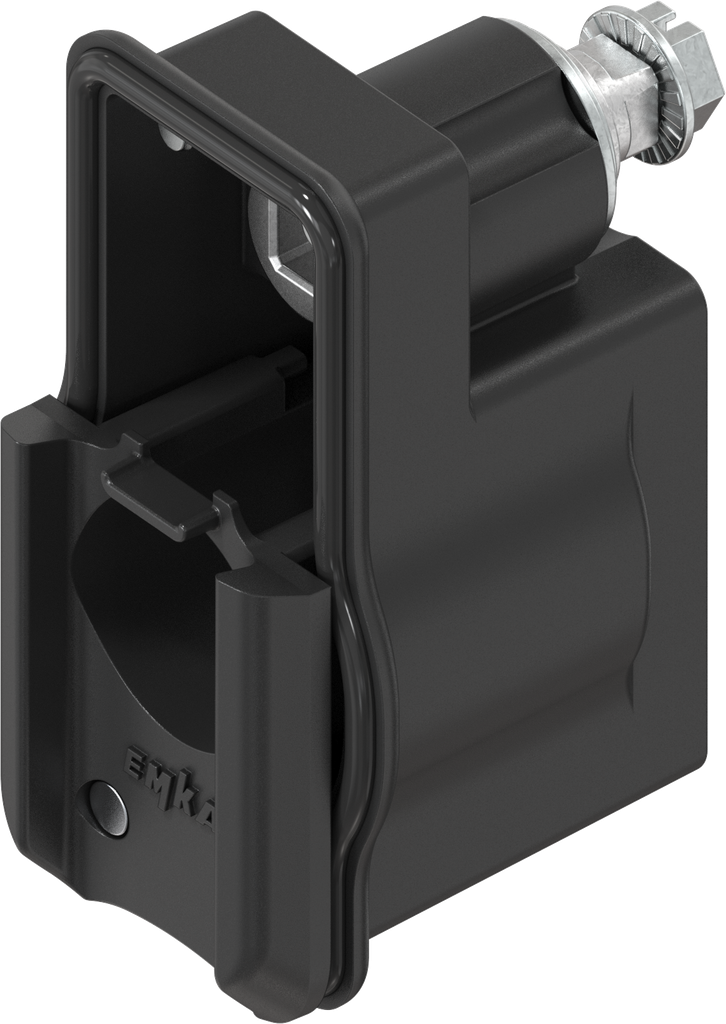 Baustein links für KABA-Zylinder Typ 1036, GD-Zn schwarz gepulvert für Außenanwendung