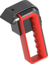 Emergency hammer with hand protection and holder with theft protection, Steel and Polyamide GF halogen-free and flame-retardant red