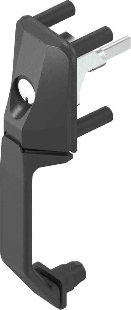 Außengriff für Steckzylinder (System 3) rechts, Polyamid GF schwarz