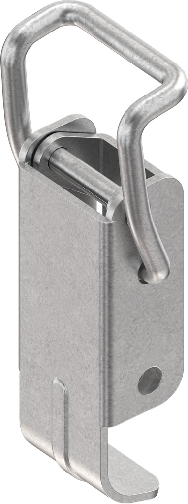 Toggle latch with wire toggle latch without padlock facility, drilled, Steel zinc-plated DS plus top coat