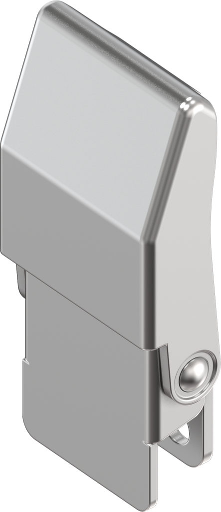 Toggle latch with cover, drilled, Stainless steel AISI 304