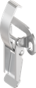 Toggle latch with adjustable tensioning hook, drilled, Stainless steel AISI 304