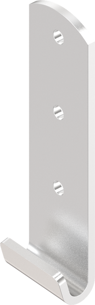 Haken, gelocht, Edelstahl AISI 304 roh