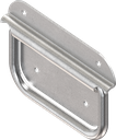 Chest handle without piano wire torsion spring, Steel zinc-plated DS plus top coat