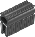 Sealing profile made of fire protection material, self-clamping, Silicon solid material 60 ± 5 Shore A black