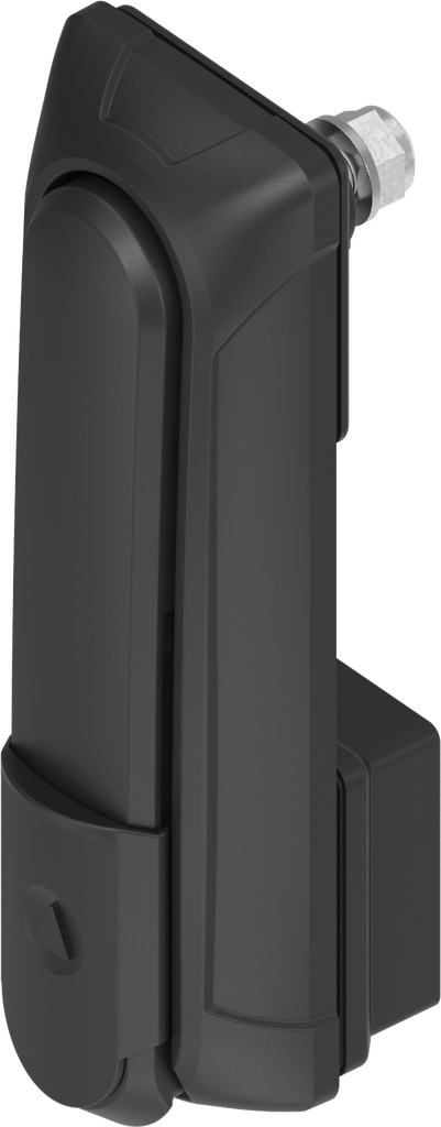 Schwenkgriff "kurz" mit Baustein für Profil-Halbzylinder 40 mm (A = 30 mm), Polyamid GF schwarz
