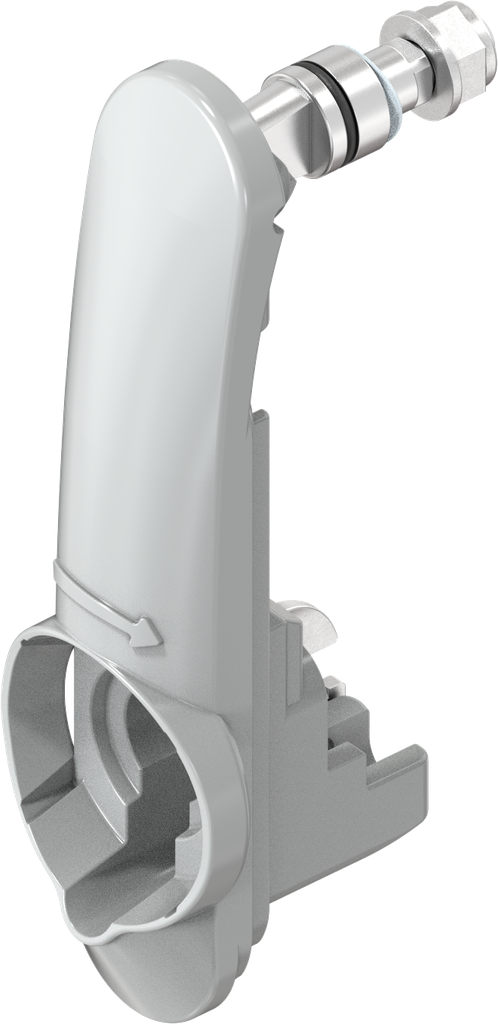 Griff "kurz" für iLOQ Profil-Halbzylinder, GD-Zn grau gepulvert RAL 7038