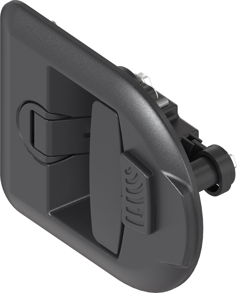 Folding T-handle with compression function, key system CH751, Polyamide GF black and zinc die black powder-coated