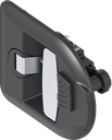 Folding T-handle with compression function, key system Ronis E, Polyamide GF black and zinc die chrome-plated
