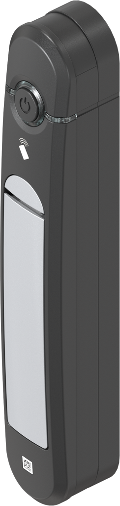 Swinghandle Agent E Smart Access, Zinc die white aluminium powder-coated and polyamide GF black