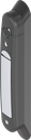 Swinghandle Agent E Smart Access, Zinc die white aluminium powder-coated and polyamide GF black